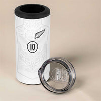 Custom New Zealand Football 4 in 1 Can Cooler Tumbler The Whites-Sporty T90 Style - Polynesian Pride