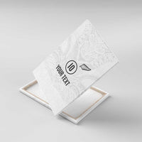 Custom New Zealand Football Canvas Wall Art The Whites-Sporty T90 Style - Polynesian Pride