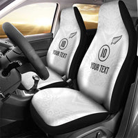 Custom New Zealand Football Car Seat Cover The Whites-Sporty T90 Style - Polynesian Pride