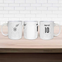 Custom New Zealand Football Ceramic Mug The Whites-Sporty T90 Style - Polynesian Pride