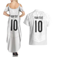 Custom New Zealand Football Couples Matching Summer Maxi Dress and Hawaiian Shirt The Whites-Sporty T90 Style - Polynesian Pride