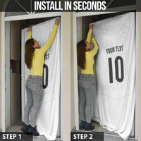 Custom New Zealand Football Door Cover The Whites-Sporty T90 Style - Polynesian Pride