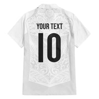 Custom New Zealand Football Family Matching Puletasi and Hawaiian Shirt The Whites-Sporty T90 Style - Polynesian Pride