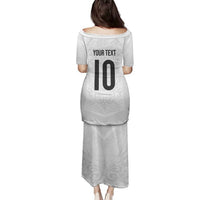 Custom New Zealand Football Family Matching Puletasi and Hawaiian Shirt The Whites-Sporty T90 Style - Polynesian Pride