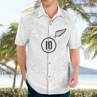 Custom New Zealand Football Hawaiian Shirt The Whites-Sporty T90 Style - Polynesian Pride
