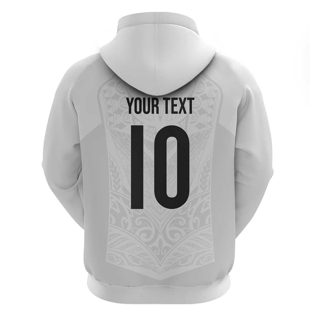 Custom New Zealand Football Hoodie The Whites-Sporty T90 Style - Polynesian Pride