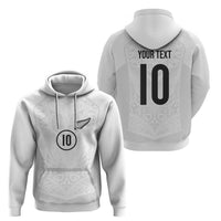 Custom New Zealand Football Hoodie The Whites-Sporty T90 Style - Polynesian Pride