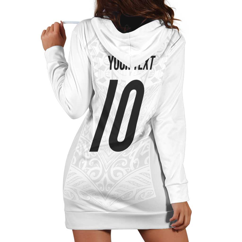 Custom New Zealand Football Hoodie Dress The Whites-Sporty T90 Style - Polynesian Pride