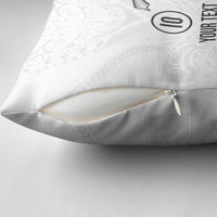 Custom New Zealand Football Pillow Cover The Whites-Sporty T90 Style - Polynesian Pride