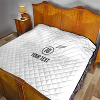 Custom New Zealand Football Quilt The Whites-Sporty T90 Style - Polynesian Pride