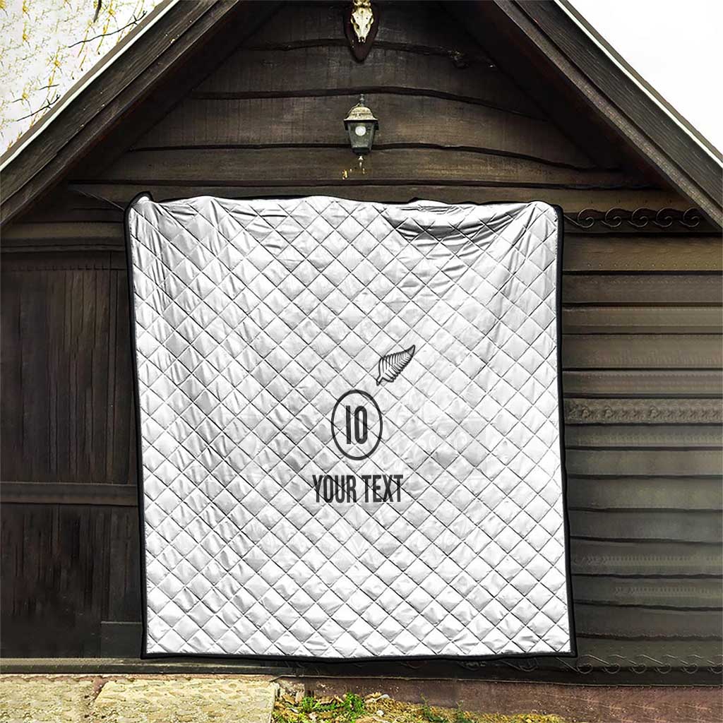 Custom New Zealand Football Quilt The Whites-Sporty T90 Style - Polynesian Pride