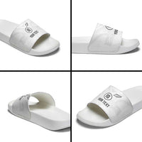 Custom New Zealand Football Slide Sandals The Whites-Sporty T90 Style - Polynesian Pride