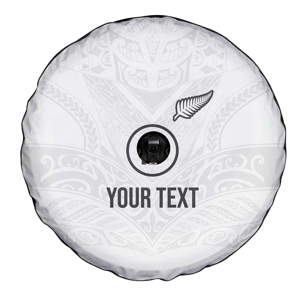Custom New Zealand Football Spare Tire Cover The Whites-Sporty T90 Style - Polynesian Pride