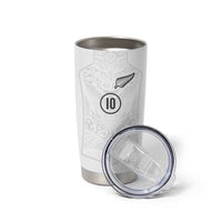 Custom New Zealand Football Tumbler Cup The Whites-Sporty T90 Style - Polynesian Pride