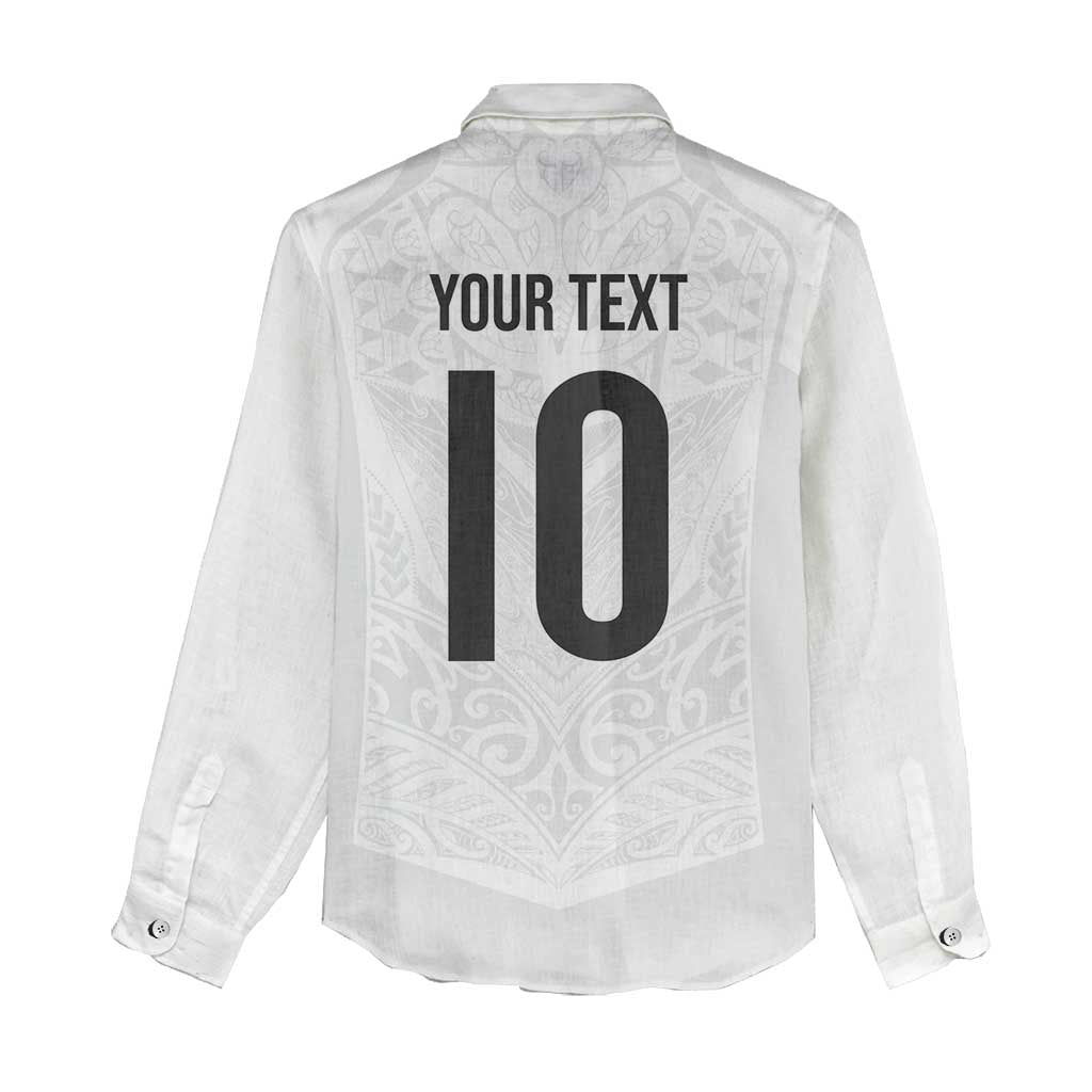 Custom New Zealand Football Women Casual Shirt The Whites-Sporty T90 Style - Polynesian Pride