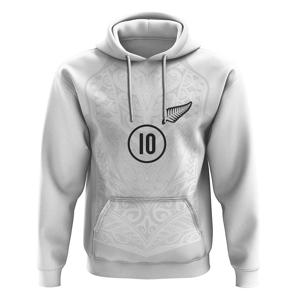 Custom New Zealand Football Zip Hoodie The Whites-Sporty T90 Style - Polynesian Pride