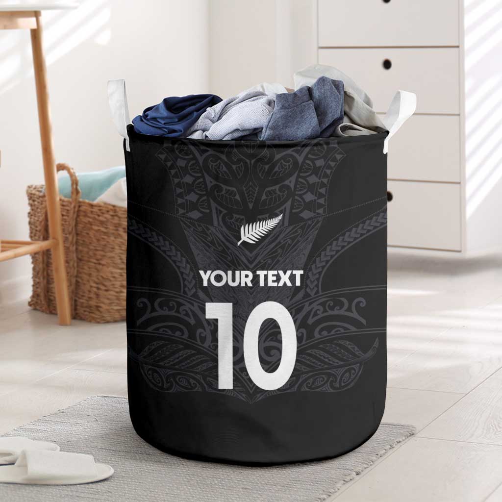 Custom Aotearoa Rugby Laundry Basket The Blacks-Sporty T90 Style LT03 Black - Polynesian Pride