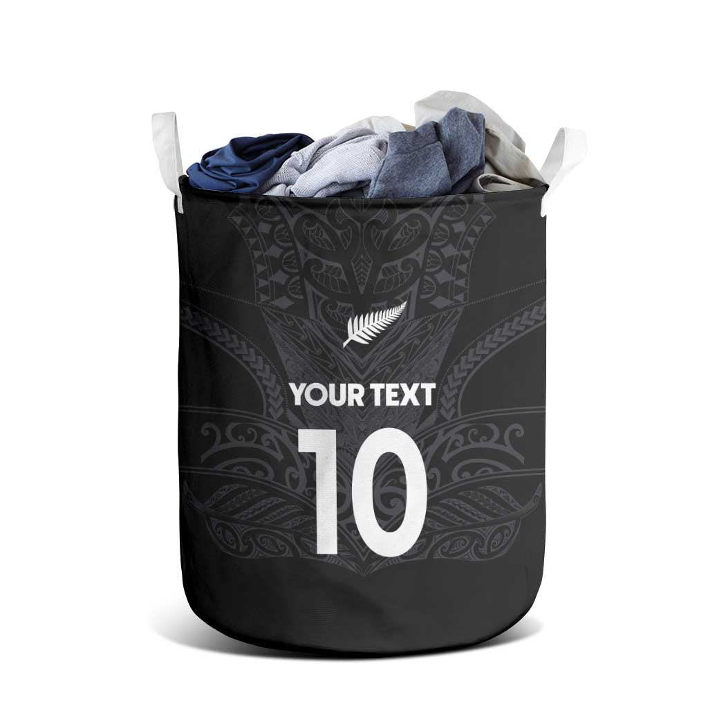 Custom Aotearoa Rugby Laundry Basket The Blacks-Sporty T90 Style - Polynesian Pride