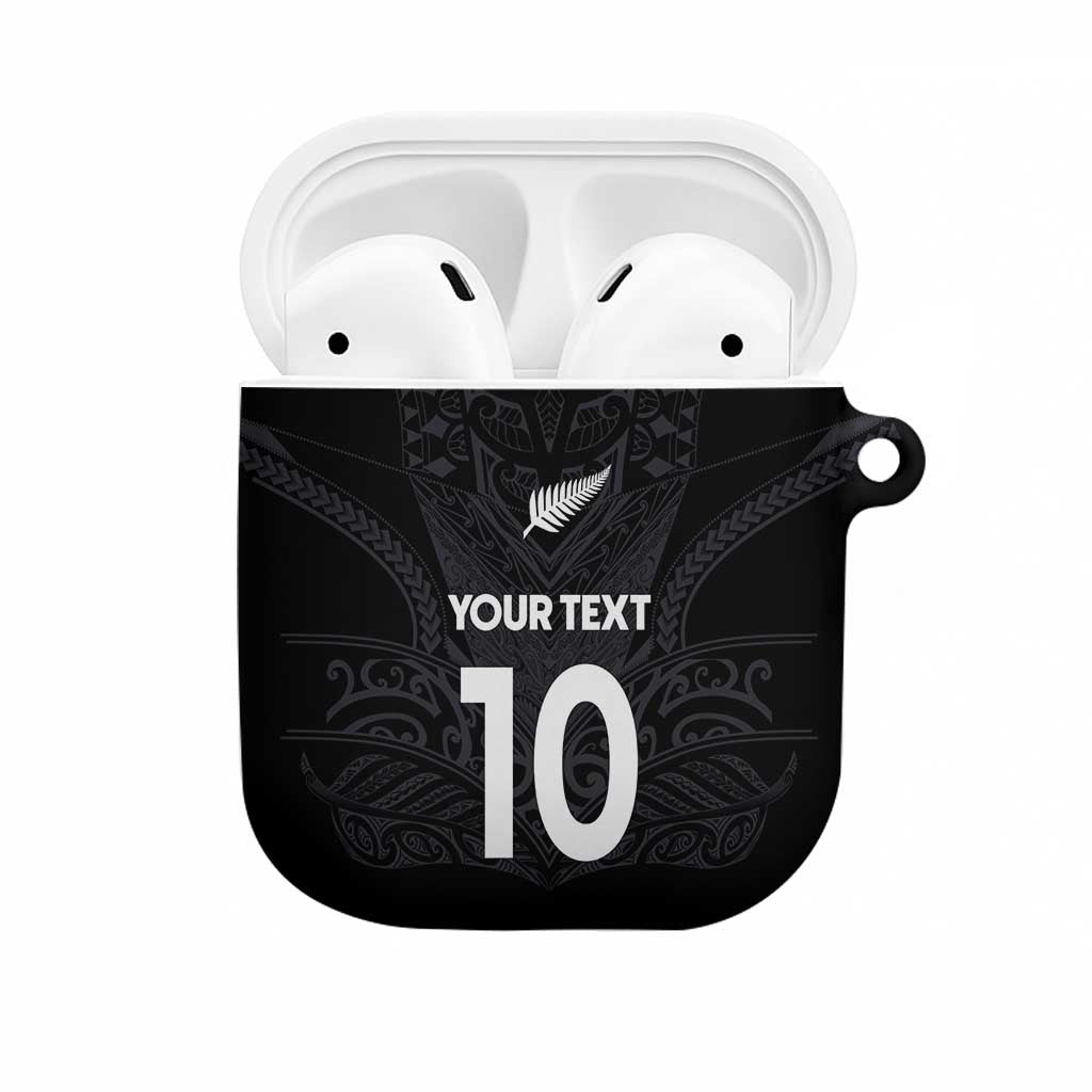Custom Aotearoa Rugby AirPods Case The Blacks-Sporty T90 Style LT03 Black - Polynesian Pride