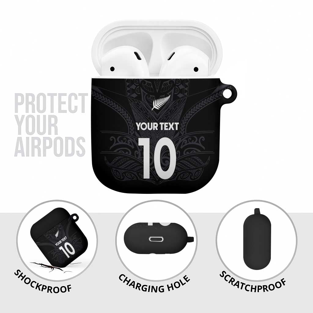 Custom Aotearoa Rugby AirPods Case The Blacks-Sporty T90 Style - Polynesian Pride