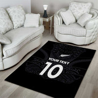 Custom Aotearoa Rugby Area Rug The Blacks-Sporty T90 Style - Polynesian Pride