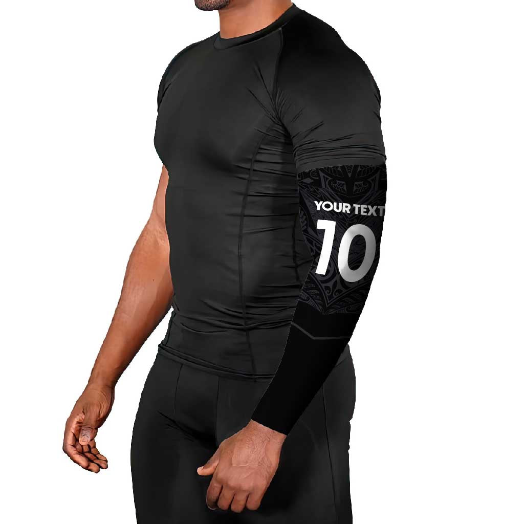 Custom Aotearoa Rugby Arm Sleeves The Blacks-Sporty T90 Style - Polynesian Pride