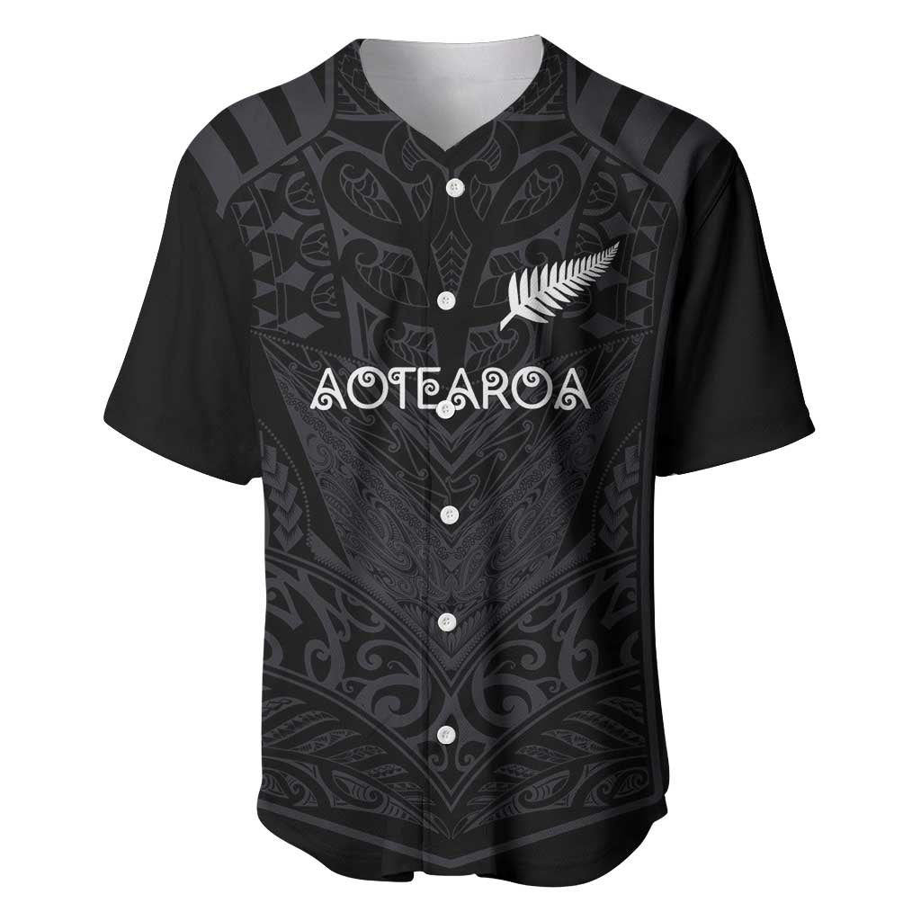Custom Aotearoa Rugby Baseball Jersey The Blacks-Sporty T90 Style LT03 Black - Polynesian Pride