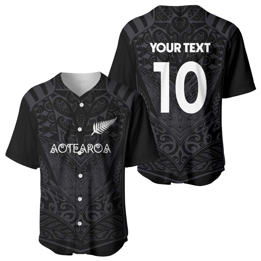 Custom Aotearoa Rugby Baseball Jersey The Blacks-Sporty T90 Style - Polynesian Pride