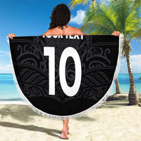 Custom Aotearoa Rugby Beach Blanket The Blacks-Sporty T90 Style - Polynesian Pride