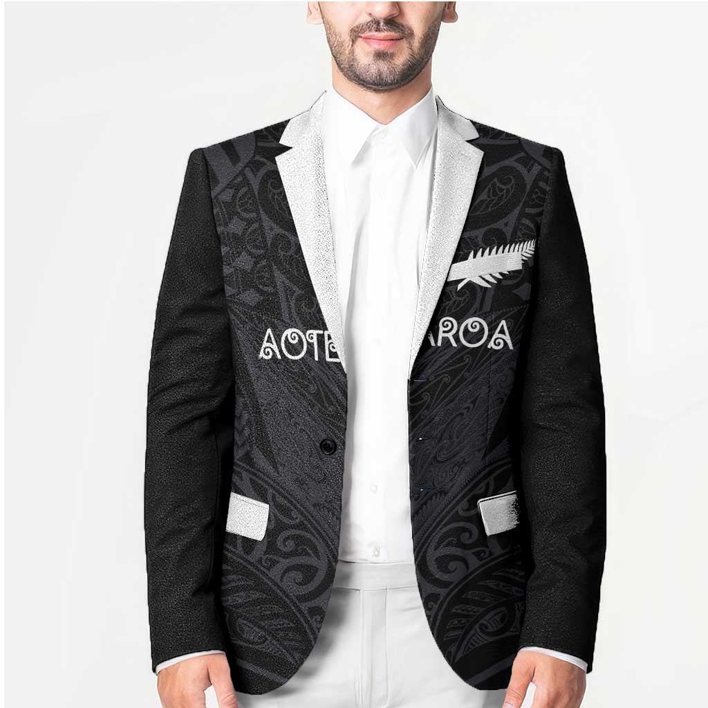 Custom Aotearoa Rugby Blazer The Blacks-Sporty T90 Style - Polynesian Pride