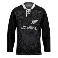 Custom Aotearoa Rugby Hockey Jersey The Blacks-Sporty T90 Style - Polynesian Pride