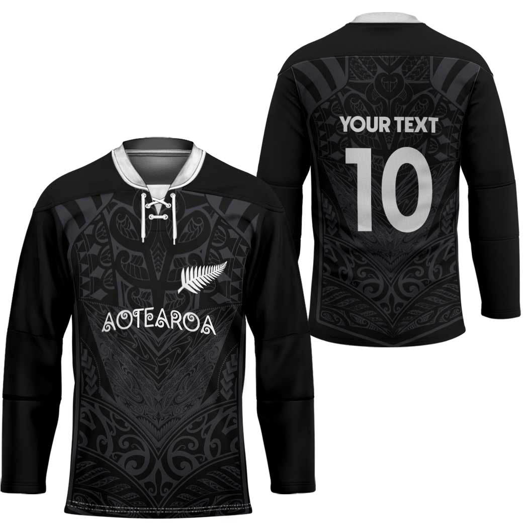 Custom Aotearoa Rugby Hockey Jersey The Blacks-Sporty T90 Style - Polynesian Pride