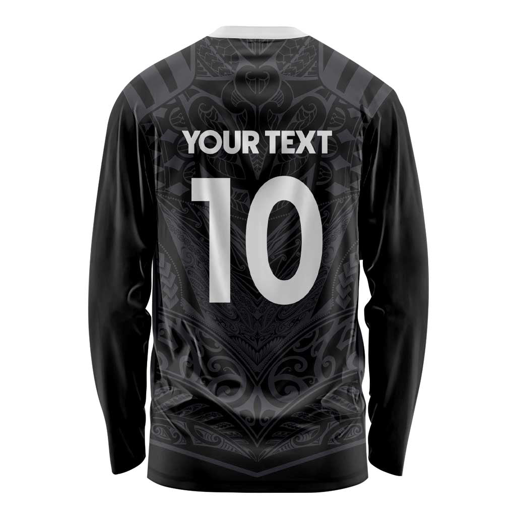 Custom Aotearoa Rugby Long Sleeve Shirt The Blacks-Sporty T90 Style - Polynesian Pride