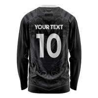 Custom Aotearoa Rugby Long Sleeve Shirt The Blacks-Sporty T90 Style - Polynesian Pride