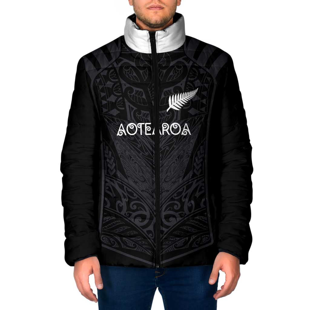 Custom Aotearoa Rugby Padded Jacket The Blacks-Sporty T90 Style - Polynesian Pride