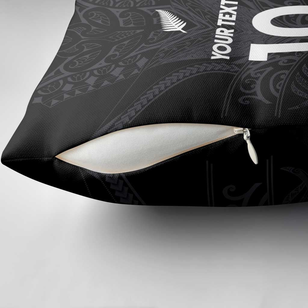 Custom Aotearoa Rugby Pillow Cover The Blacks-Sporty T90 Style - Polynesian Pride