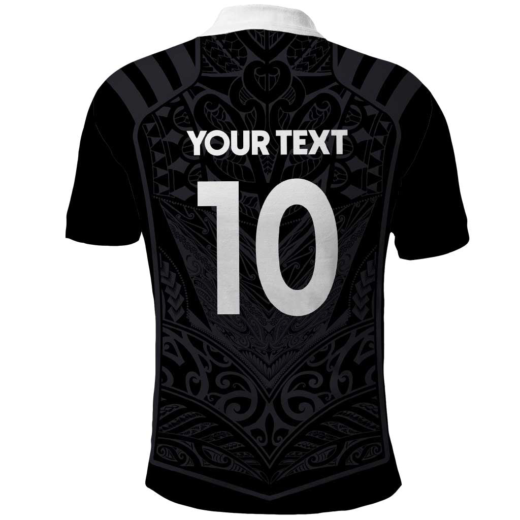 Custom Aotearoa Rugby Polo Shirt The Blacks-Sporty T90 Style - Polynesian Pride