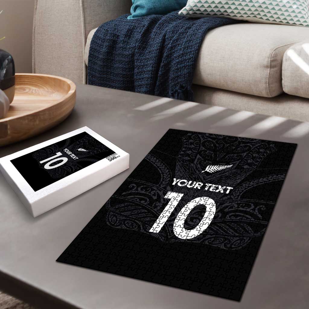 Custom Aotearoa Rugby Puzzle The Blacks-Sporty T90 Style - Polynesian Pride