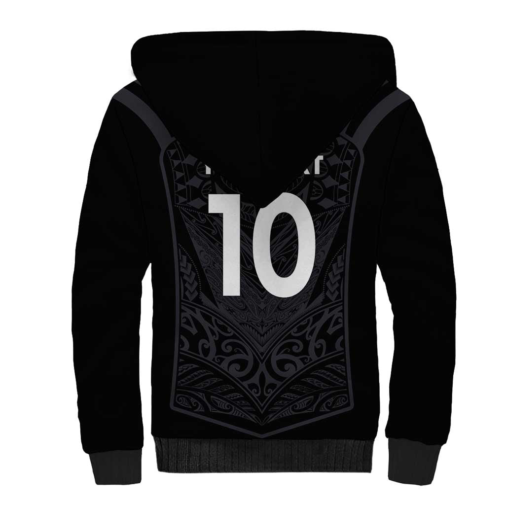 Custom Aotearoa Rugby Sherpa Hoodie The Blacks-Sporty T90 Style - Polynesian Pride