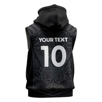 Custom Aotearoa Rugby Sleeveless Hoodie The Blacks-Sporty T90 Style - Polynesian Pride