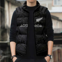 Custom Aotearoa Rugby Sleeveless Puffer Jacket The Blacks-Sporty T90 Style - Polynesian Pride