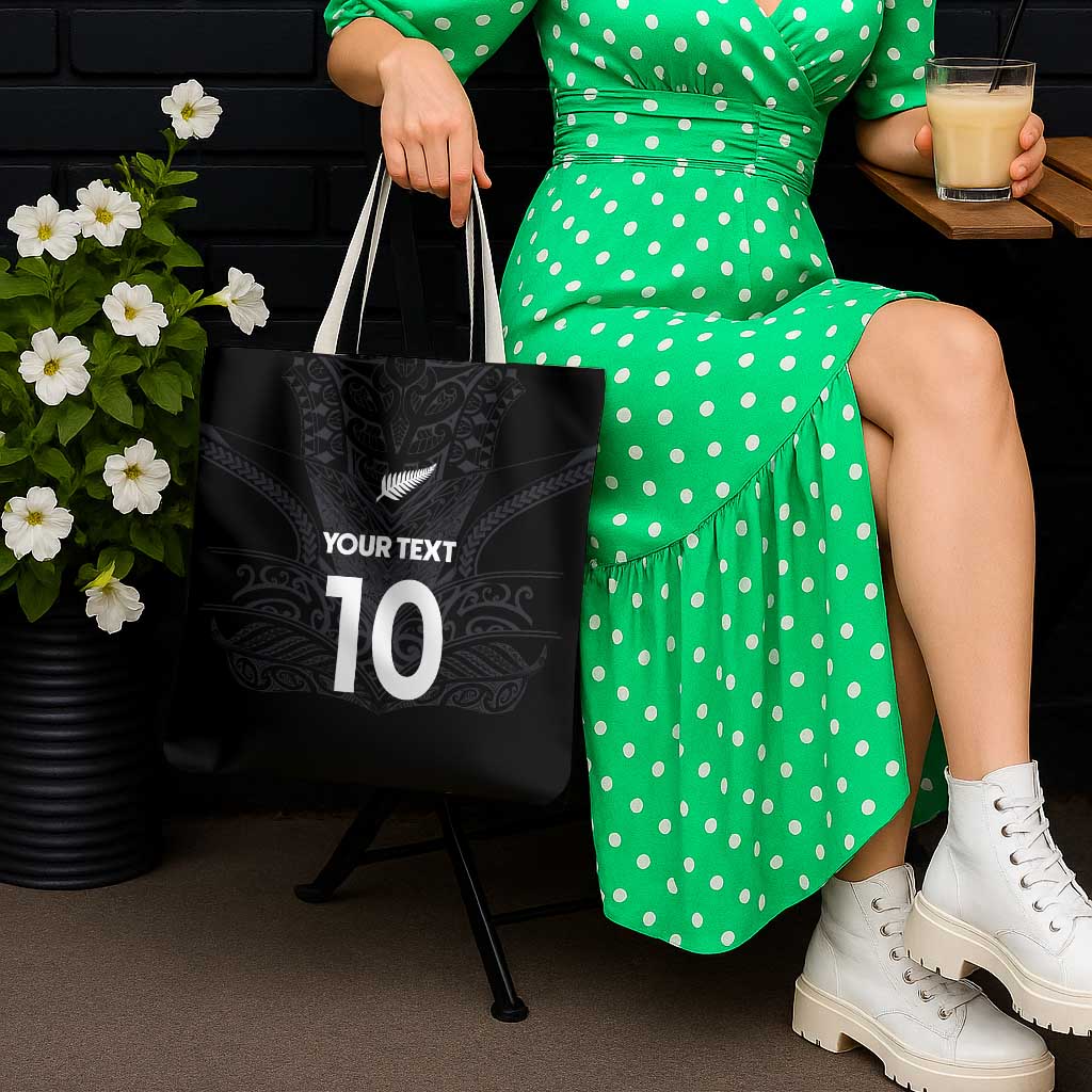 Custom Aotearoa Rugby Tote Bag The Blacks-Sporty T90 Style - Polynesian Pride