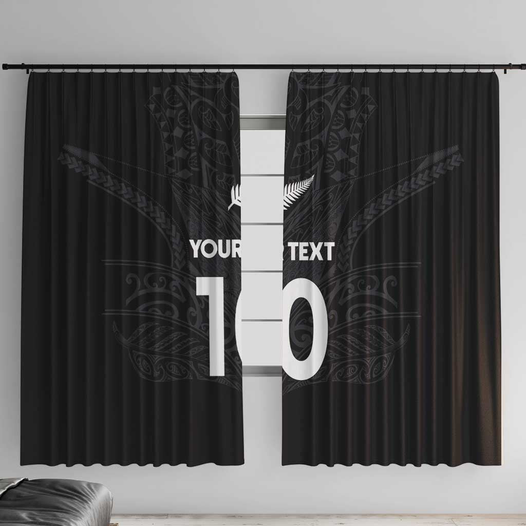 Custom Aotearoa Rugby Window Curtain The Blacks-Sporty T90 Style - Polynesian Pride
