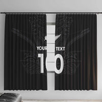 Custom Aotearoa Rugby Window Curtain The Blacks-Sporty T90 Style - Polynesian Pride