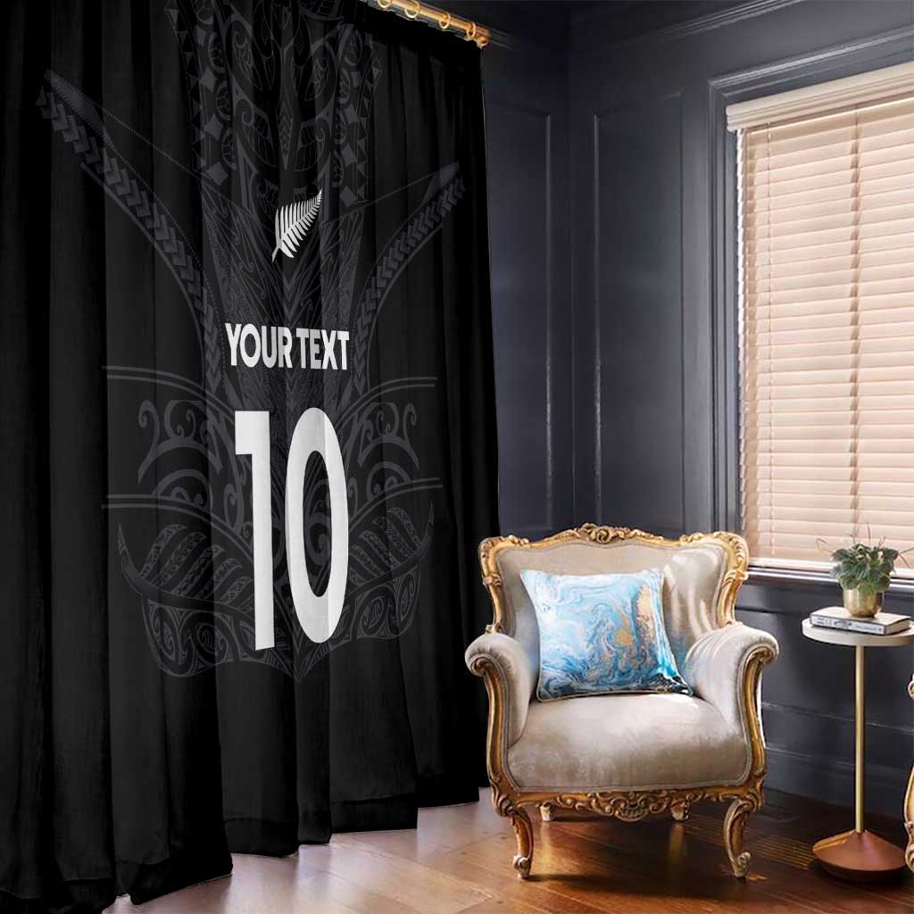 Custom Aotearoa Rugby Window Curtain The Blacks-Sporty T90 Style - Polynesian Pride