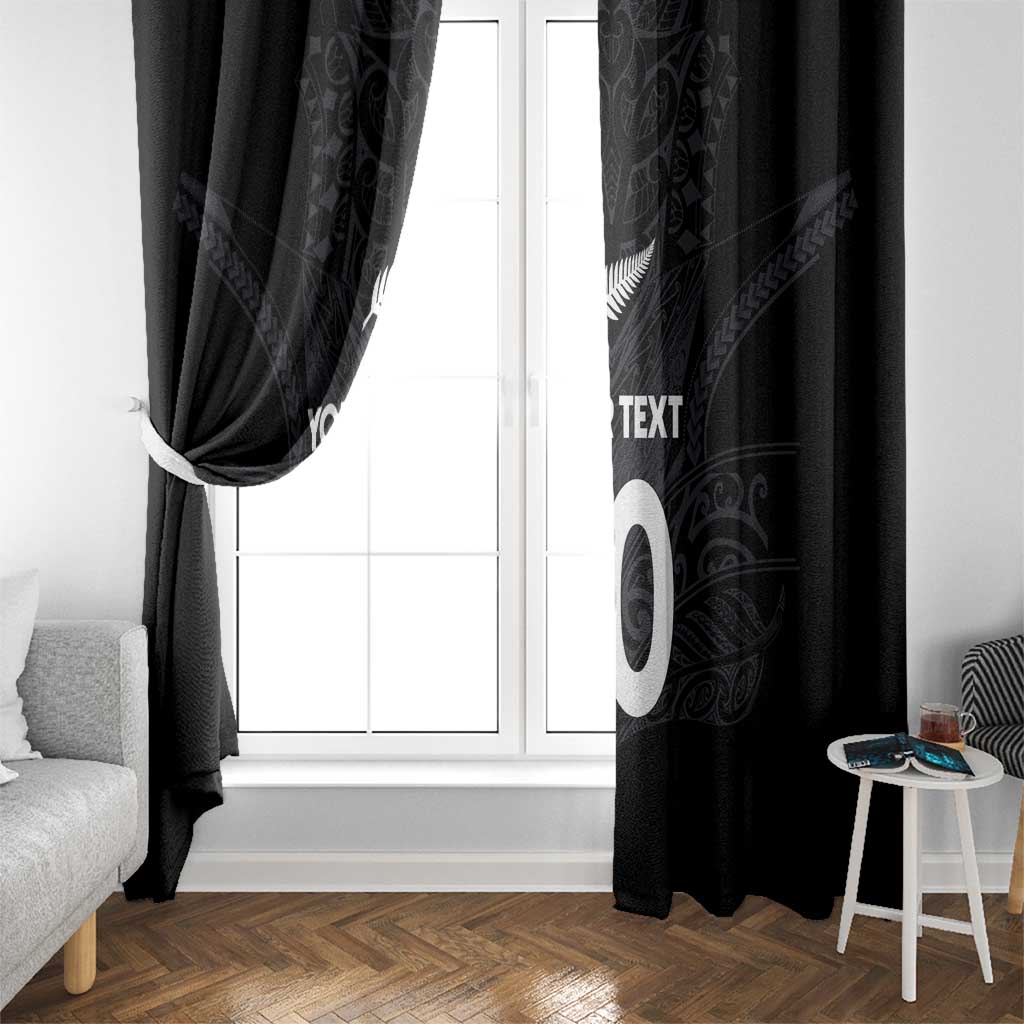 Custom Aotearoa Rugby Window Curtain The Blacks-Sporty T90 Style - Polynesian Pride