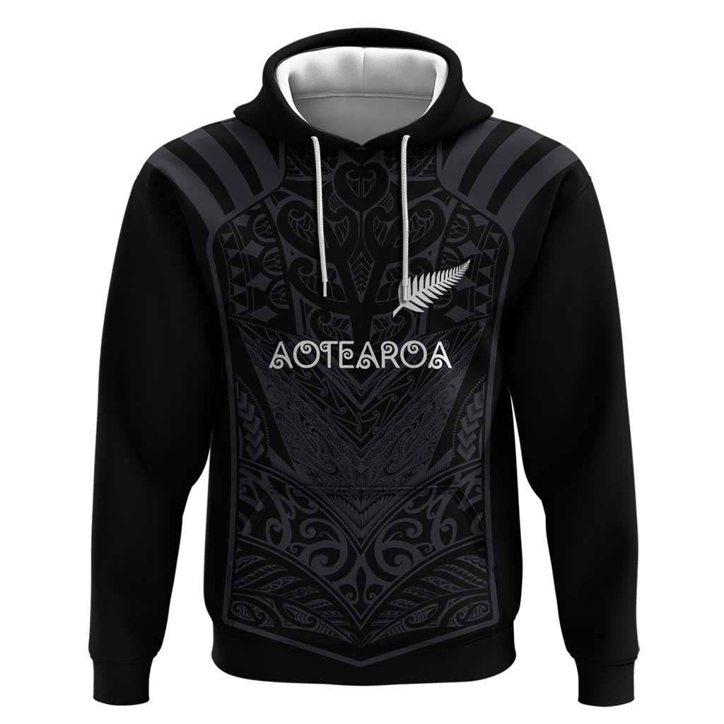 Custom Aotearoa Rugby Zip Hoodie The Blacks-Sporty T90 Style - Polynesian Pride