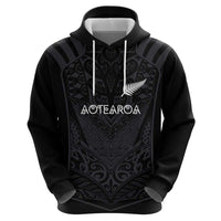 Custom Aotearoa Rugby Zip Hoodie The Blacks-Sporty T90 Style - Polynesian Pride