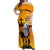 Niue ANZAC Day Off Shoulder Maxi Dress Soldier and Gallipoli Lest We Forget LT03 Women Yellow - Polynesian Pride