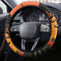 Niue ANZAC Day Steering Wheel Cover Soldier and Gallipoli Lest We Forget LT03 - Polynesian Pride